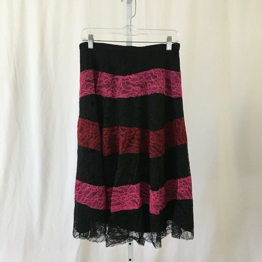 Sachin & Babi NEW Black Pink Skirt NWT